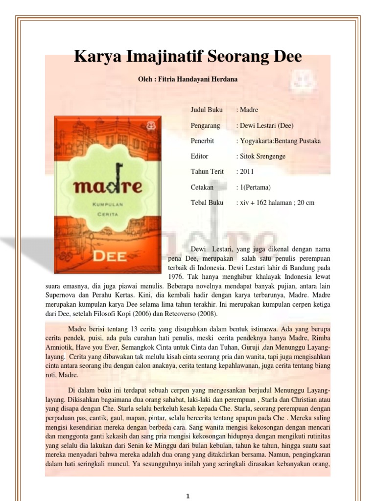 Resensi Buku Kumpulan Cerpen