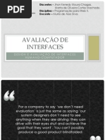 Avaliação de interfaces
