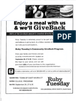 East Haven Ruby Tuesday's Giveback