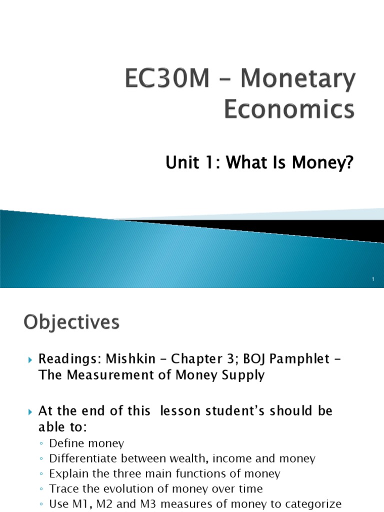 Understanding Money: Functions and Measures | PDF | Money Supply | Money