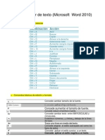 Procesador de Texto Microsoft Word 2010