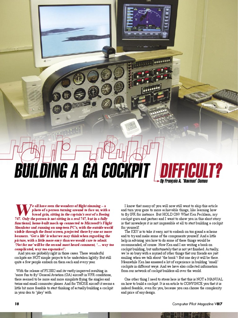 DIY General Aviation Cockpit Guide | PDF | Cockpit | Computer Keyboard