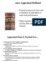 Performance Appraisal Process and Problems