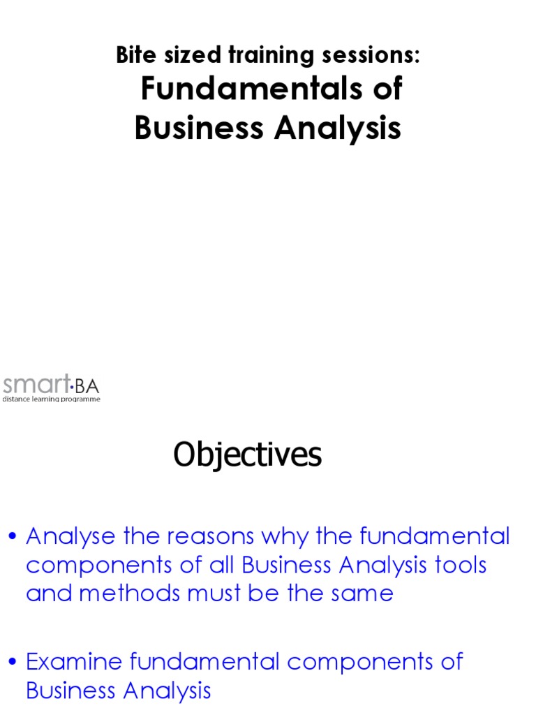 02 Fundamentals of Business Analysis | Business Analysis ...