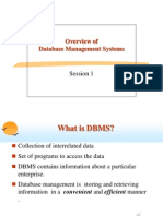 Overview of Database Management Systems: Session 1