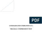 Consolidated Undrained (Cu) Triaxial Compression Test