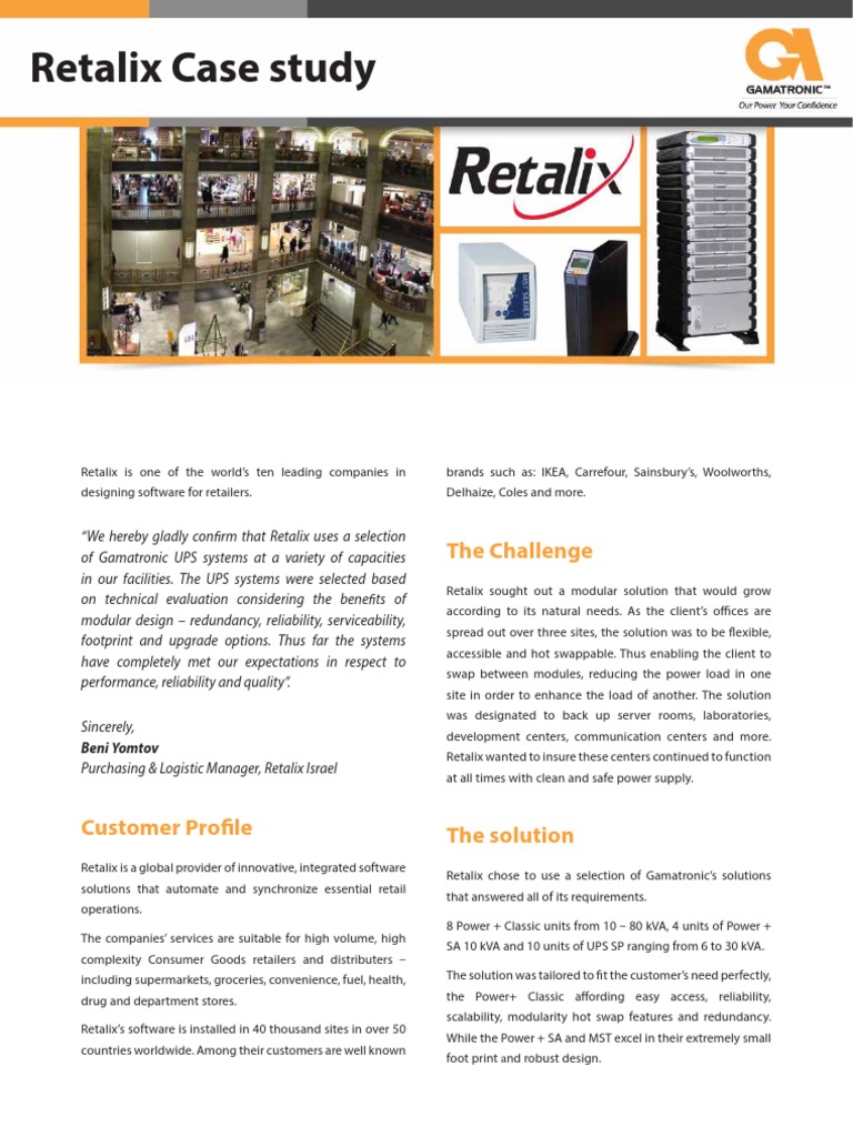 Retalix | Retail | Computer Engineering