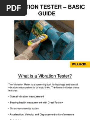 Vibration Tester Basic Guide Bearing Mechanical Accelerometer