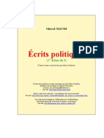 Marcel Mauss - Ecrits politiques (I)