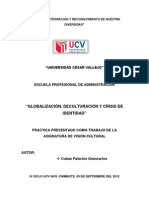 Globalización, Deculturacion y Crisis de Identidad