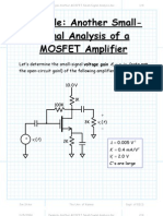 Example Another MOSFET Small-Signal Analysis