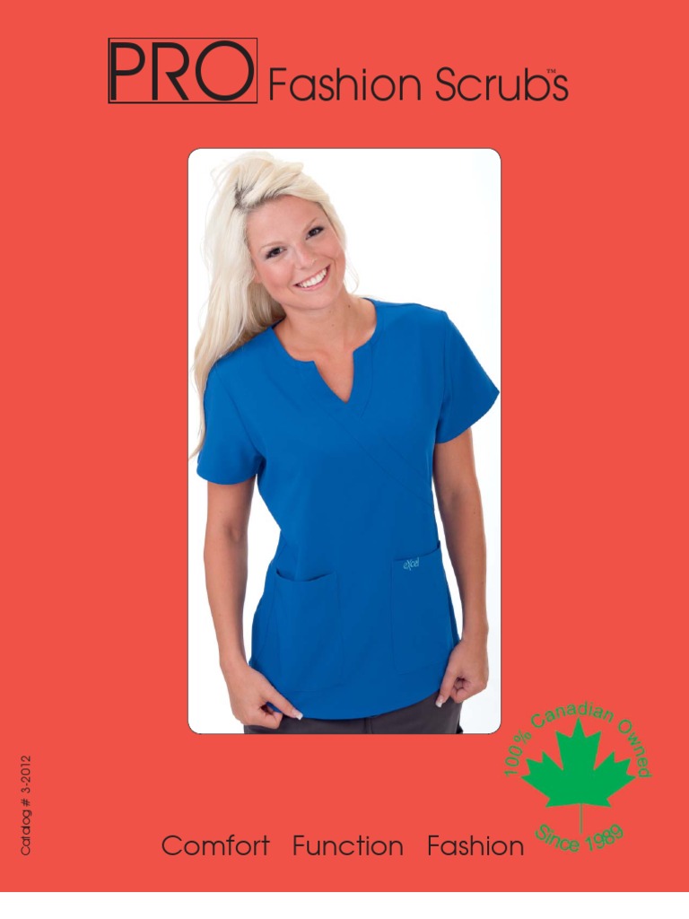 PRO Fashion Scrubs Fall 2012 Wholesale Catalog Seam (Sewing) Fashion