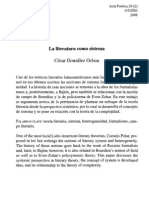 César González - La Literatura Como Sistema