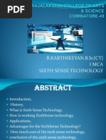 Seminar About Sixth Sense Technology by MR Karthick (Crazy)