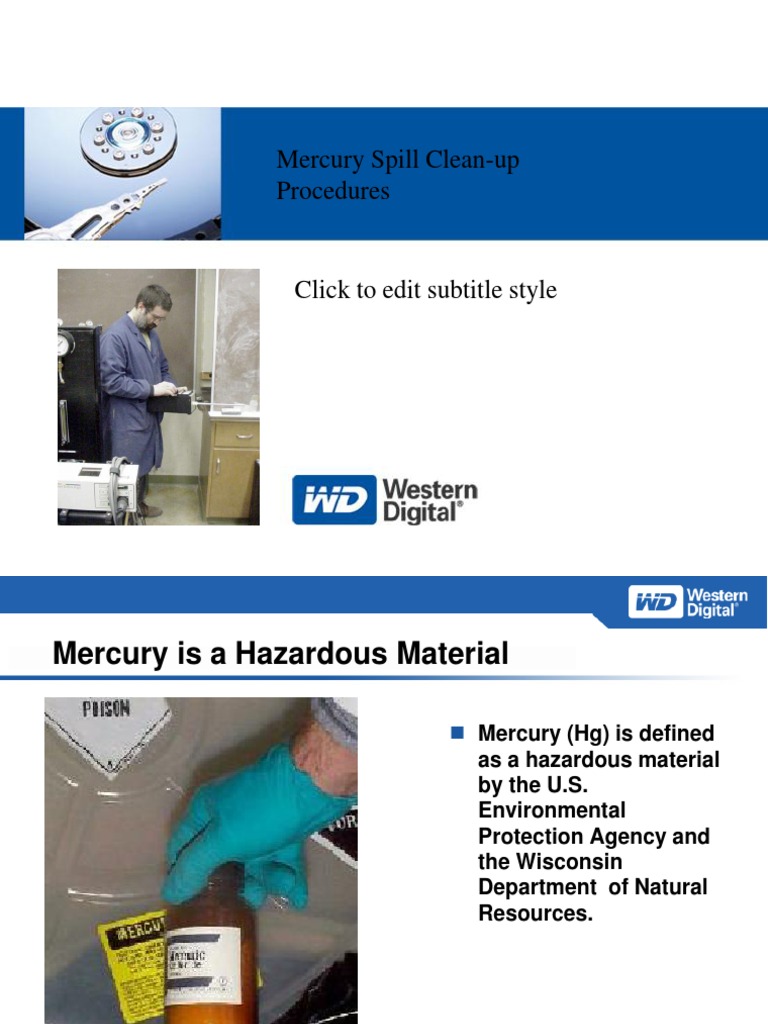 Procedures for Safely Cleaning Up Mercury Spills PDF Mercury