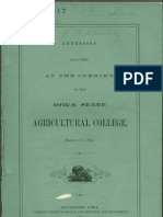 Addresses Delivered at the Opening of the Iowa State Agricultural College, 1869  