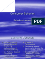 Consumer Behavior: Behavioral Learning