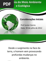 Aula 1 - Economia do Meio Ambiente e Ecológica