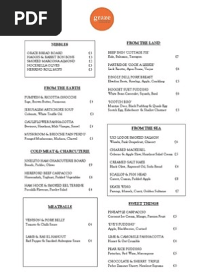 Graze Autumn Menu 2
