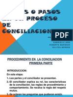 Etapas o Pasos en Un Proceso de Conciliacion