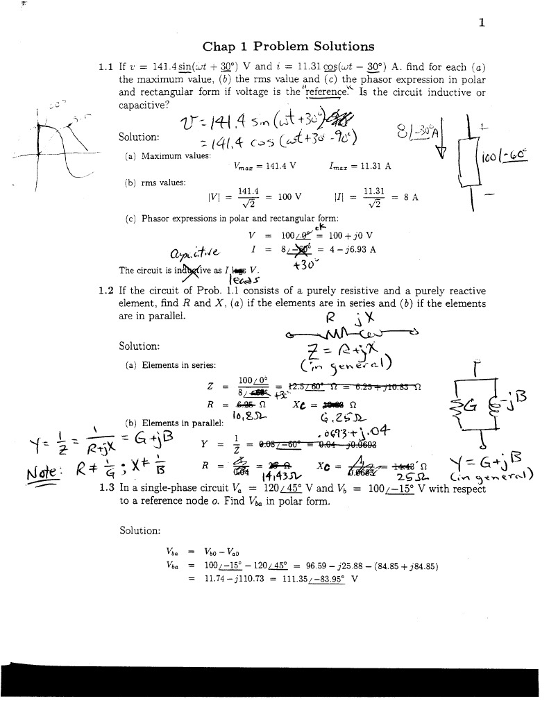 Power System Analysis Solutions | PDF