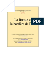 Jacques Bainville, La Russie et la barrière de l’Est