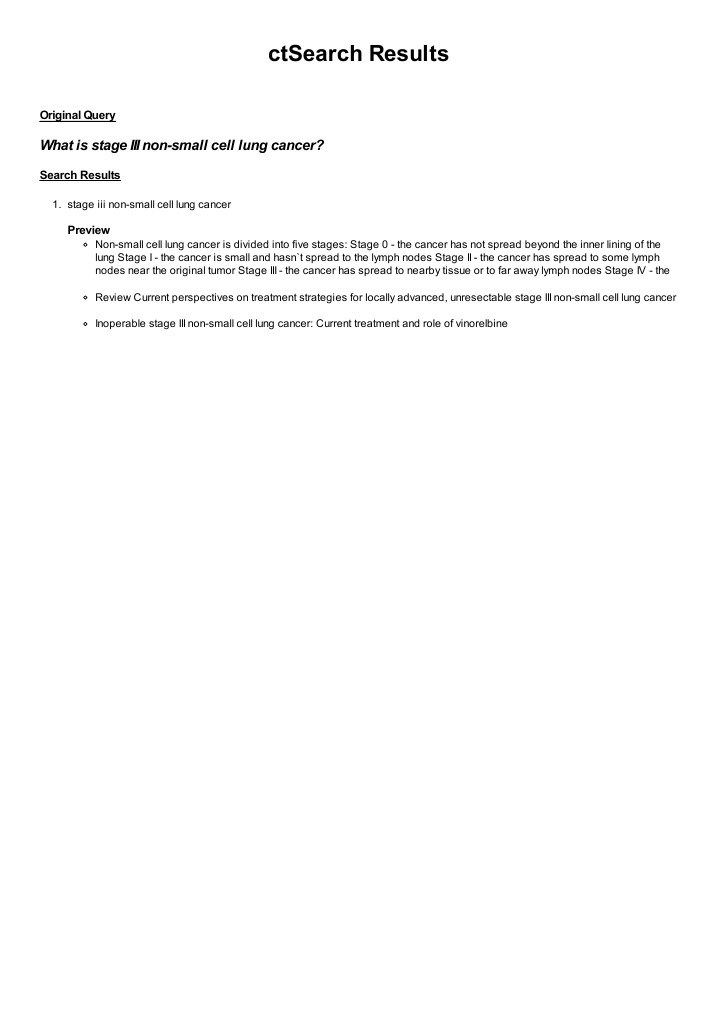 Understanding Stage III Non-Small Cell Lung Cancer | PDF