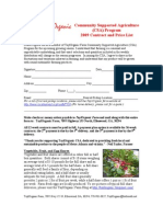 Community Supported Agriculture (CSA) Program 2009 Contract and Price List