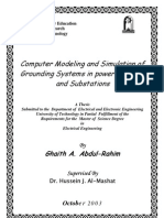 Computer Modeling and Simulation of Grounding Systems in Power Stations and Substations