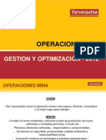 Operaciones Mina 2012