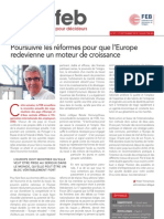 Poursuivre les réformes pour que l’Europe redevienne un moteur de croissance, Infor FEB 27, 13 septembre 2012