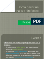 Pasos para analizar la estructura de una oración