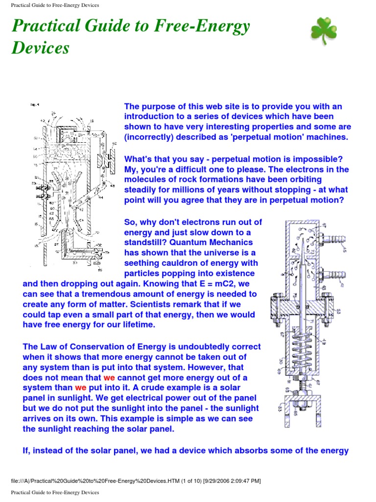 Guide to Free-Energy Devices | PDF