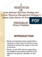 Impirical Study On HRM Vs Business Strategy in Indian Bank