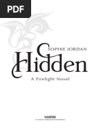 Hidden: A Firelight Novel by Sophie Jordan