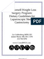 Dietary Guidelines Sleeve Gastrectomy