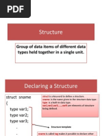 Structure: Group of Data Items of Different Data Types Held Together in A Single Unit