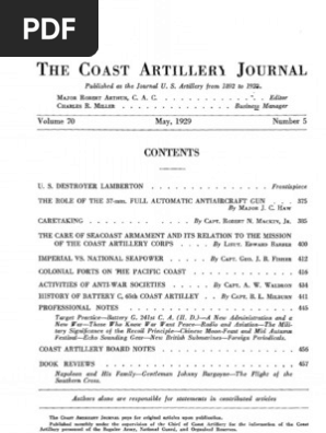 Coast Artillery Journal - May 1929