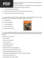 Prova Artes sobre cubismo