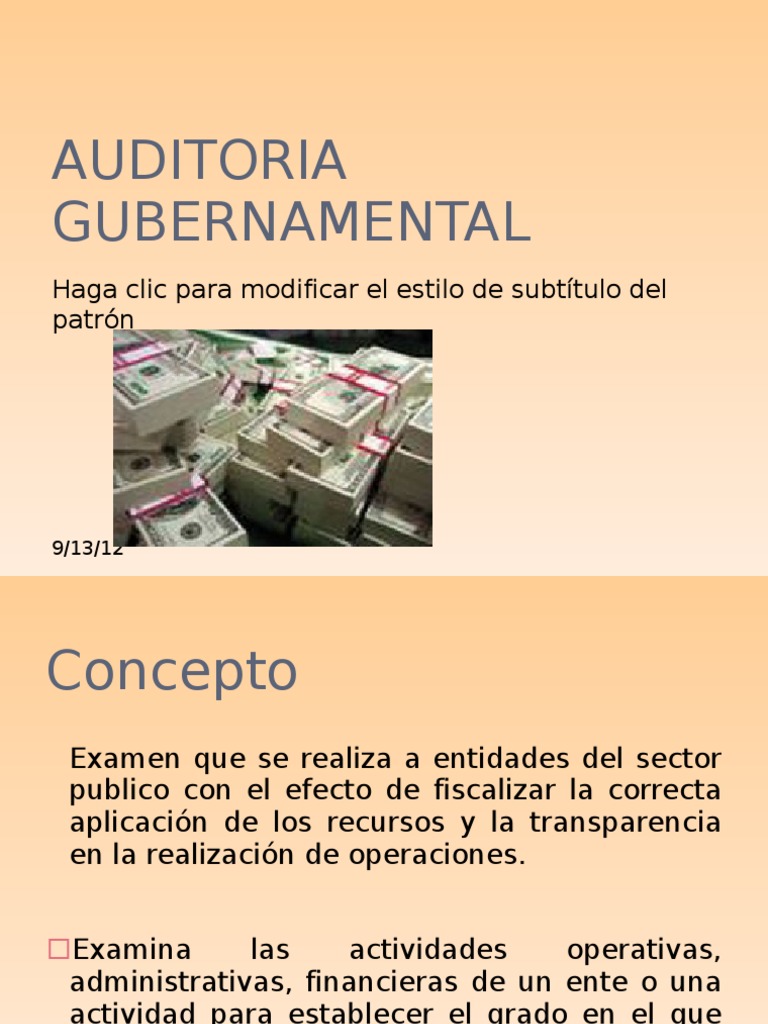 Auditoria Gubernamental | PDF | Auditoría | Business