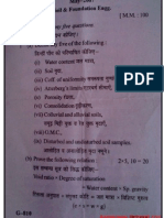 Soil & Foundation Engineering Question Paper (Civil Engg. Diploma Delhi Polytechnic)