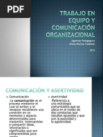 Trabajo en equipo y comunicación organizacional