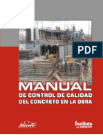 Manual de Control de Calidad Del Concreto