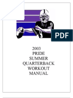 2003 Pride Summer Quarterback Workout Manual