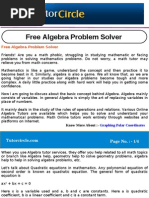 Free Algebra Problem Solver