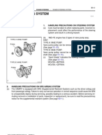 Power Steering System: Precaution