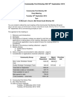 Community First Minutes (July 2012)and Papers September 2012