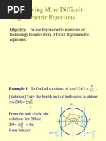 8.5 Solving More Difficult Trigonometric Equations