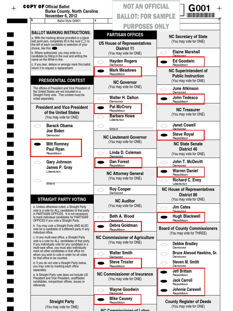 Sample Ballot 2024 Nc Madge Rosella