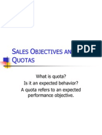 Sales Objectives and Quotas